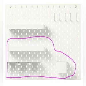 IKEA SKADIS Pegboard Shelf & Containers